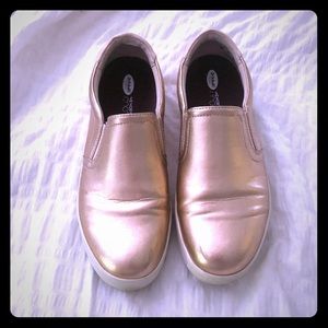 Rose Gold Memory Foam Slip On Sneaker